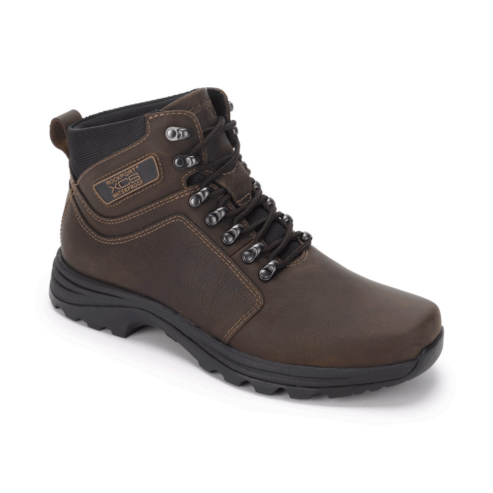 Botas Rockport Hombre Mexico - Cold Springs Waterproof Elkhart Marrom - PATRF4839